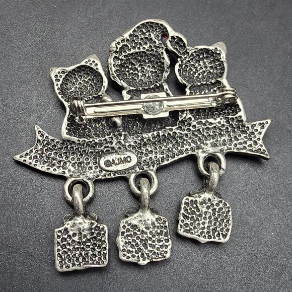 AJMC Christmas Cat Brooch for Friend Friends Are Greatest Gift Holiday Jewelry - Picture 6 of 6